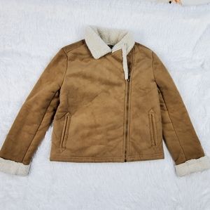Old Navy Girl's Faux Shearling Fleece Jacket - Large